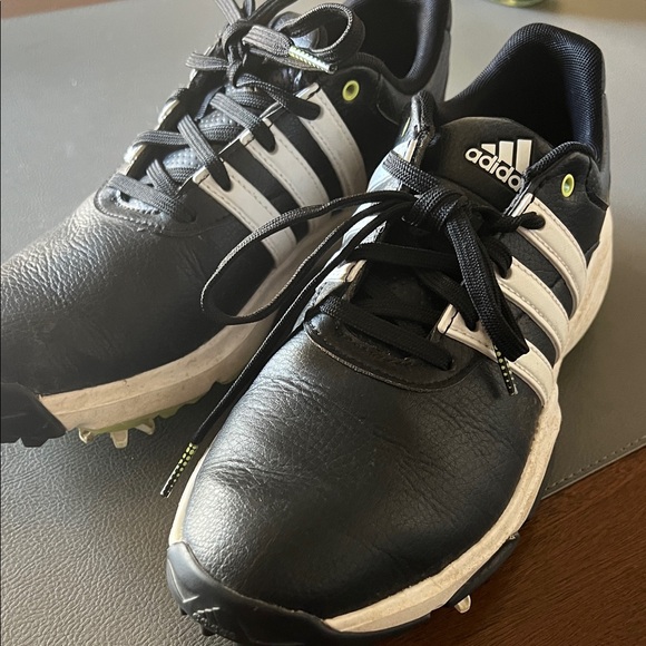 Adidas Black and White Sports Cleats - Picture 1 of 7
